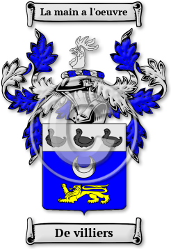De villiers Family Crest Download (jpg) Legacy Series - 150 DPI